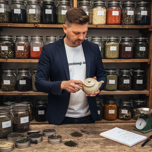 Podávanie čaju v elegantnej porcelánovej šálke s bohatou penou na povrchu.