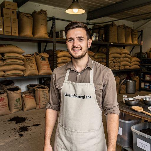 Raňajkový stôl so šálkou čaju, pečivom a ovocím v útulnej atmosfére.